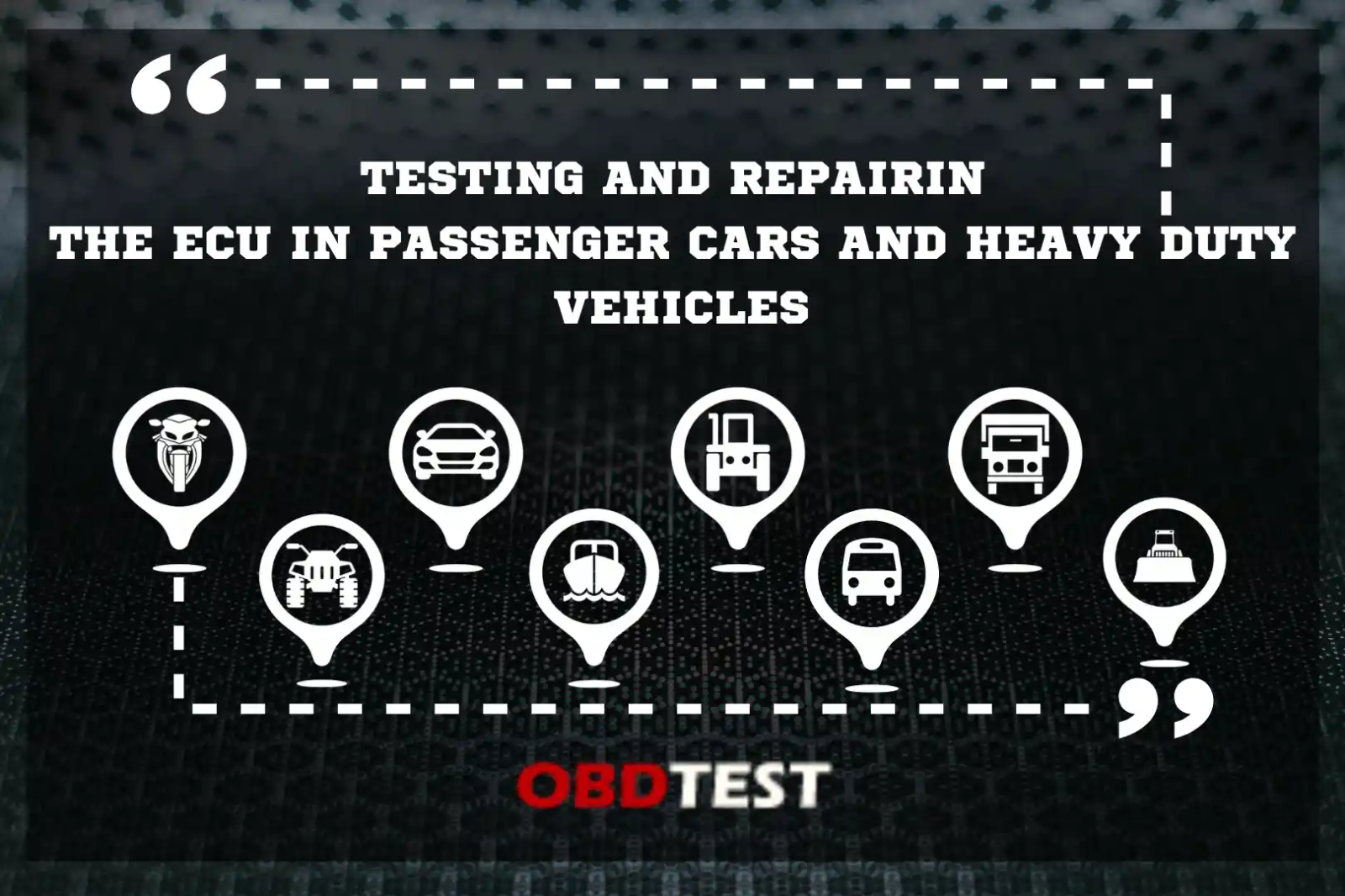 Repairing the ECU in passenger cars/heavy vehicles?
