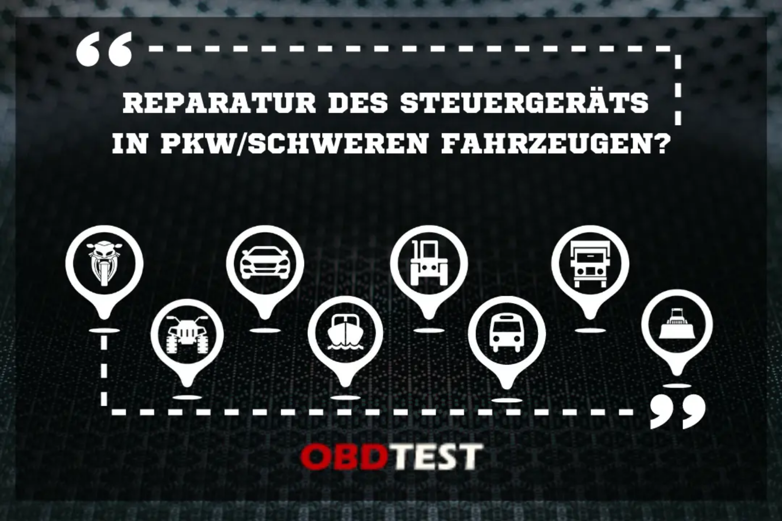 Reparatur des Steuergeräts in Pkw/schweren Fahrzeugen?