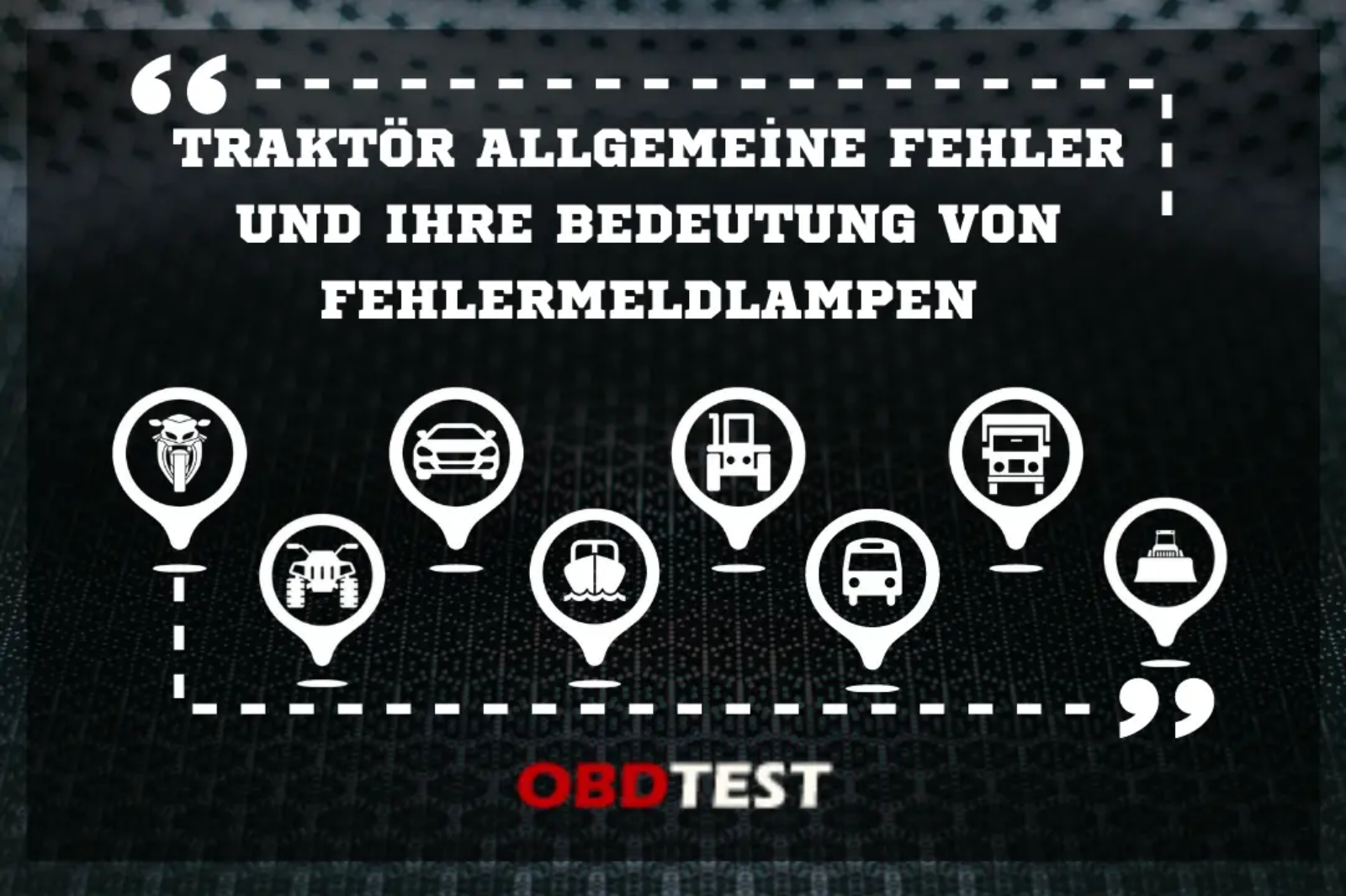 Traktör Allgemeine Fehler Und Ihre Bedeutung Von Fehlermeldlampen